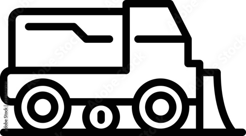 Waste sweeper icon outline vector. Road truck. Cleaner machine