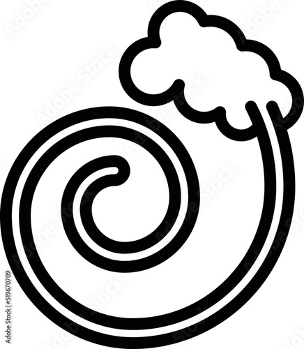 Smoke spiral icon outline vector. Bite insect. Spray pest