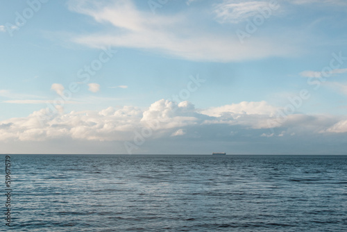 seascape with wispy clouds 