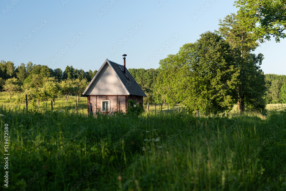 A small sauna house in the countryside, Latvia. A small sauna house in the countryside, Latvia.
