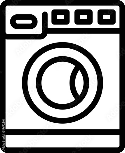 Wash machine icon outline vector. Hotel facility. Modern resource