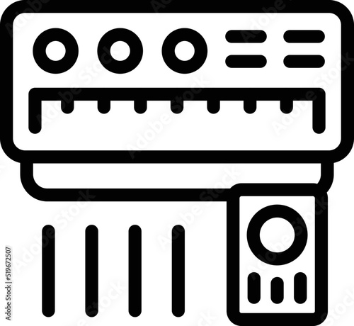 Air conditioner icon outline vector. Modern room. Motel facility