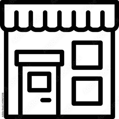 Street shop icon outline vector. City facility. Modern accommodation