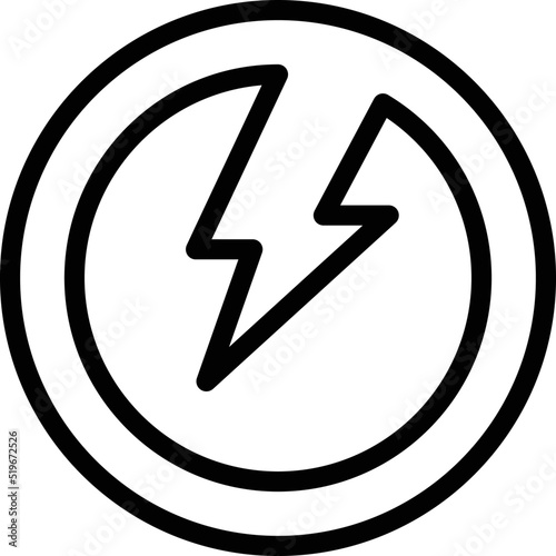 Free energy icon outline vector. Hotel facility. Modern resource