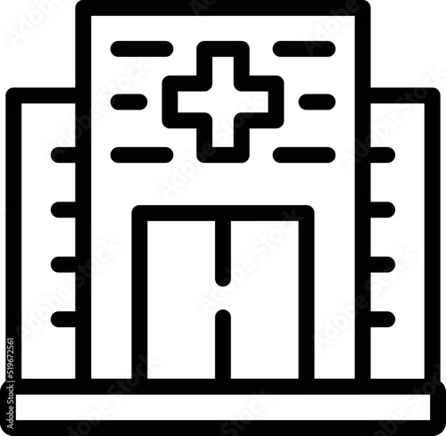 City hospital icon outline vector. Modern facility. Manage infrastructure