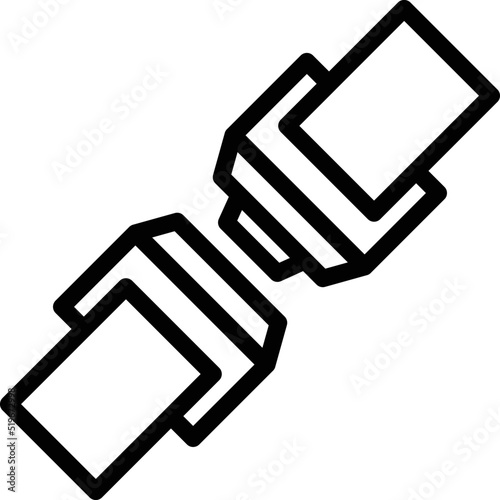 Airline belt icon outline vector. Car seat. Safe drive