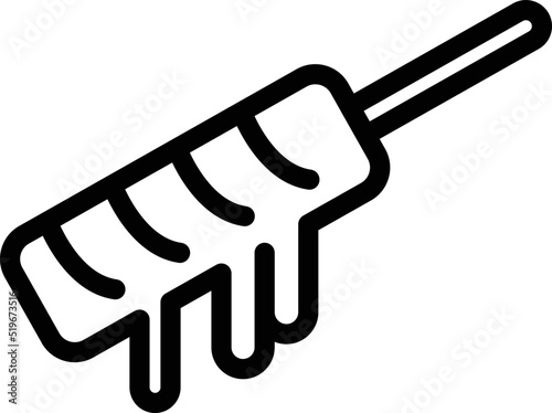Fondue stick icon outline vector. Cooking dish. Food bread