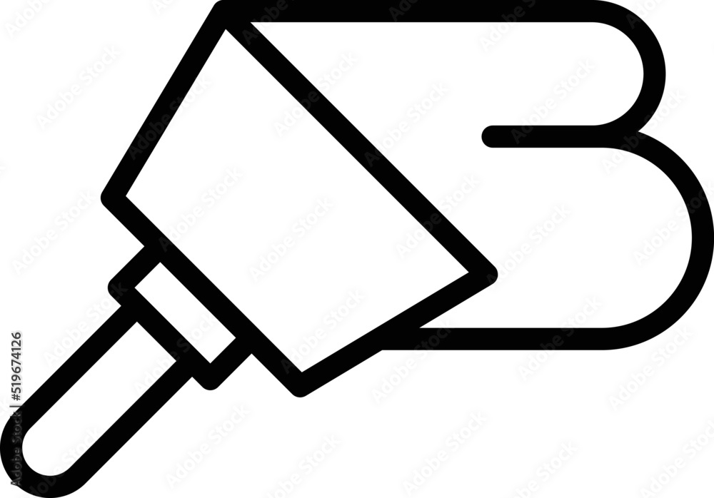Wall spatula icon outline vector. Work tool. Hand repair Wall spatula icon outline vector. Work tool. Hand repair