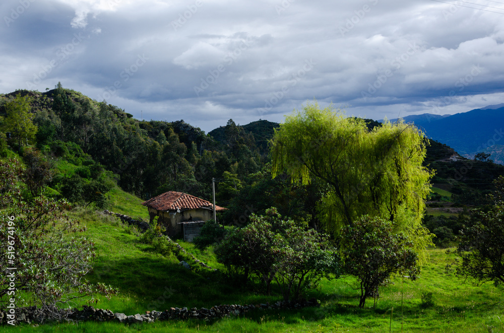 paisaje rural de jerico, boyaca, paisaje colombiano, 