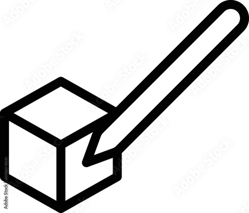 Draw cube icon outline vector. Pen digital. Tablet stylus