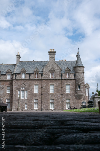 Exterior of Drummond Castle in Scotland