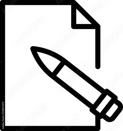 Pencil draw icon outline vector. Digital pen. Tablet stylus