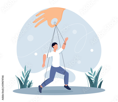 Marionette man concept