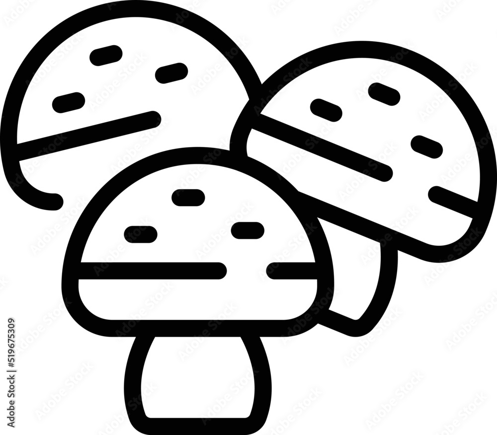 Obraz premium Mushroom icon outline vector. Paleo diet. Carb food
