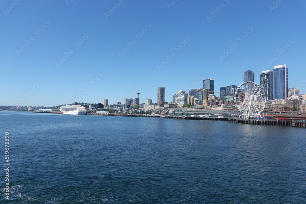Naklejka premium Seattle-Bainbridge Ferry - Seattle, Washington
