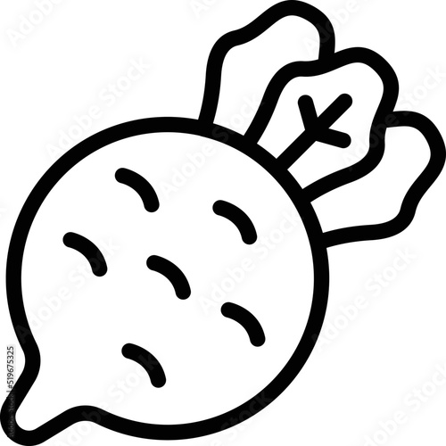 Radish food icon outline vector. Paleo diet. Eating dairy