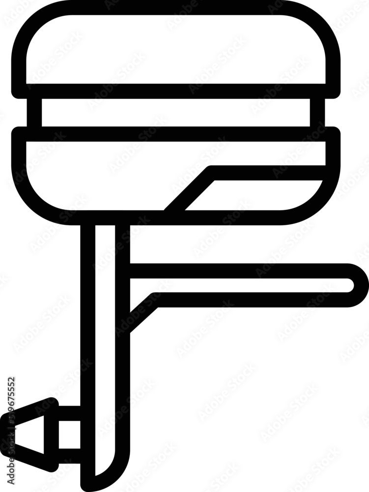 Motor energy icon outline vector. Boat engine. Motorboat fishing Motor energy icon outline vector. Boat engine. Motorboat fishing
