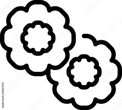 Cake churro icon outline vector. Spanish food. Pastry spain