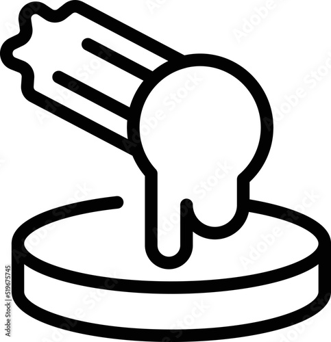Mexican churro icon outline vector. Spain dessert. Spanish food