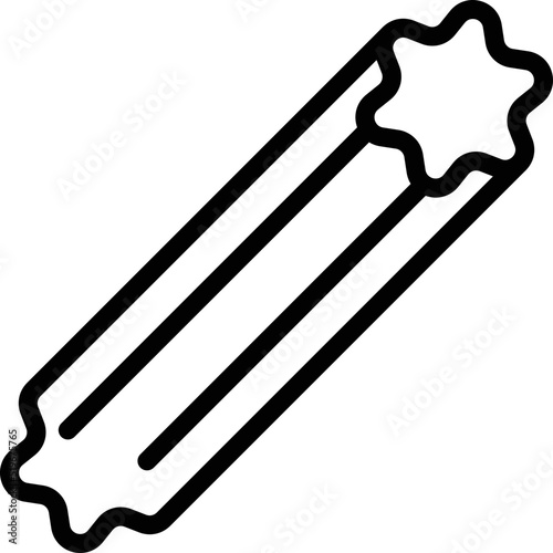 Spanish churro icon outline vector. Food pastry. Mexican dessert