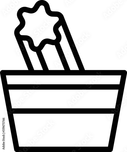 Chocolate churro icon outline vector. Pastry food. Spain dessert