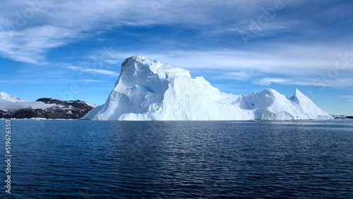Massive iceberg floating in the bay at Cierva Cove, Antarctica