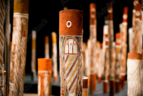 Photo didgeridoos aboriginal indigenous musical instruments in gallery