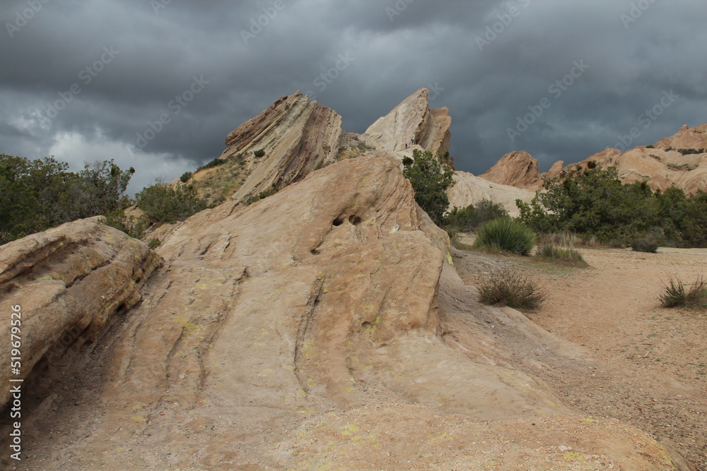 Tilted sandstone rocks, Vasquez Rocks Natural Area and Nature Center