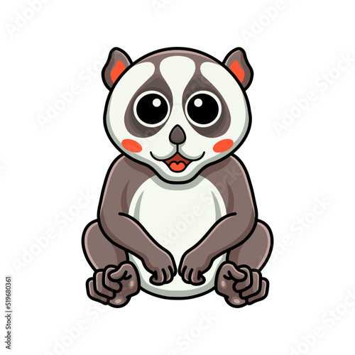 Cute little loris cartoon sitting