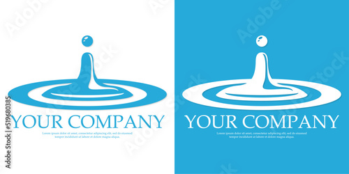 water drop logo design concept. for company logo and branding. simple and elegant logo