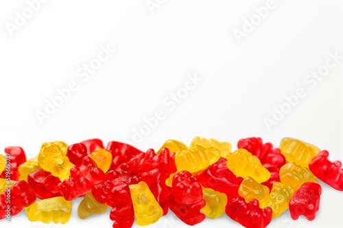 Colorful jelly bears tasty sweet candy