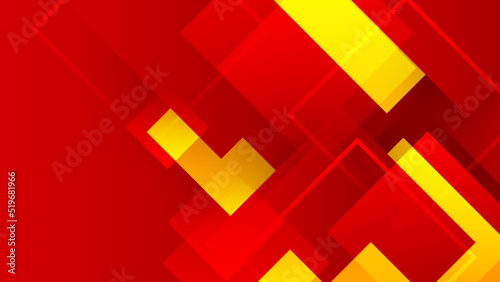 Orange yellow and red geometric shapes abstract background geometry shine and layer element vector for presentation design. Suit for business, corporate, institution, party, seminar, and talks