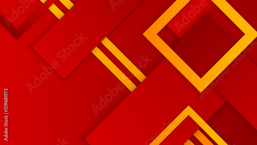 Orange yellow and red geometric shapes abstract background geometry shine and layer element vector for presentation design. Suit for business, corporate, institution, party, seminar, and talks