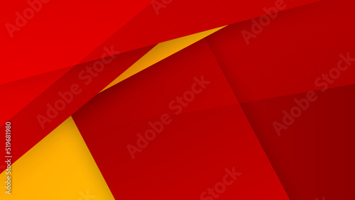 Orange yellow and red geometric shapes abstract background geometry shine and layer element vector for presentation design. Suit for business, corporate, institution, party, seminar, and talks