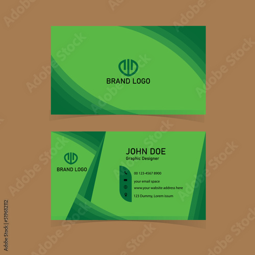 Modern business card template vector.