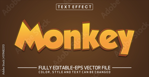 Monkey font Text effect editable