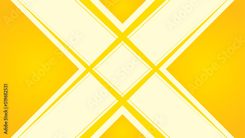 Abstract yellow kaleidoscope triangle and lines pattern background.