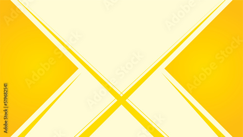 Abstract yellow mirrored triangle and lines pattern background.