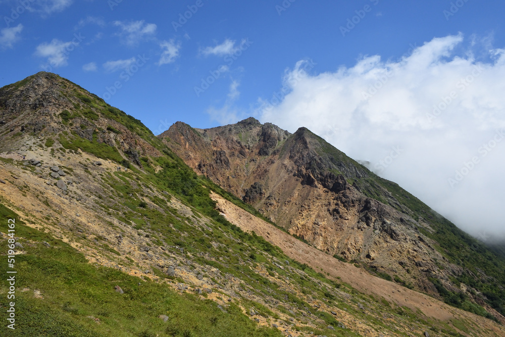Climbing mountain ridge, Nasu, Tochigi, Japan