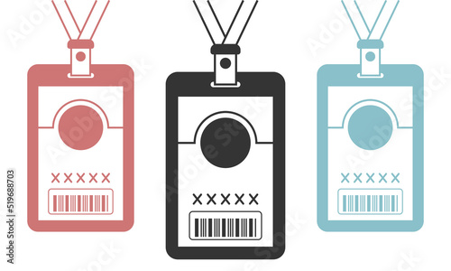 lanyard card or hanging name tags