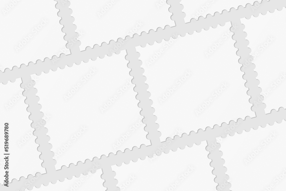 Obraz premium Realistic blank postage stamp illustration for mockup. 3D Render.