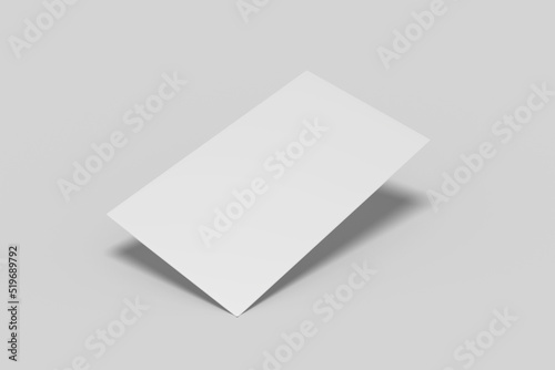 Realistic blank business card illustration for mockup. 3D Render.