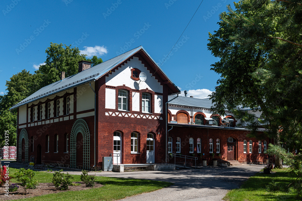 Beautiful psychoneurological hospital in Strenci, Latvia.