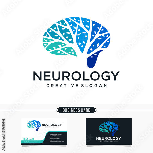 Neurology logo design vector template