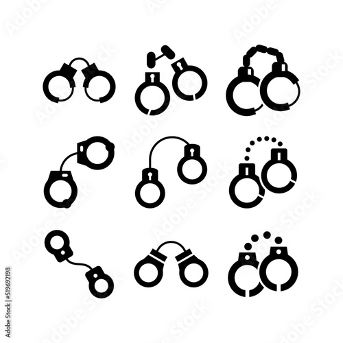 handcuffs icon or logo isolated sign symbol vector illustration - high quality black style vector icons 