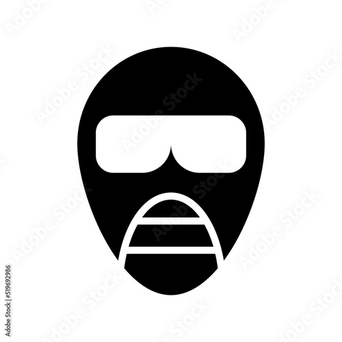 gas mask icon or logo isolated sign symbol vector illustration - high quality black style vector icons

