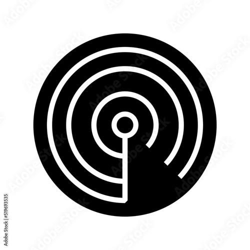 radar icon or logo isolated sign symbol vector illustration - high quality black style vector icons
