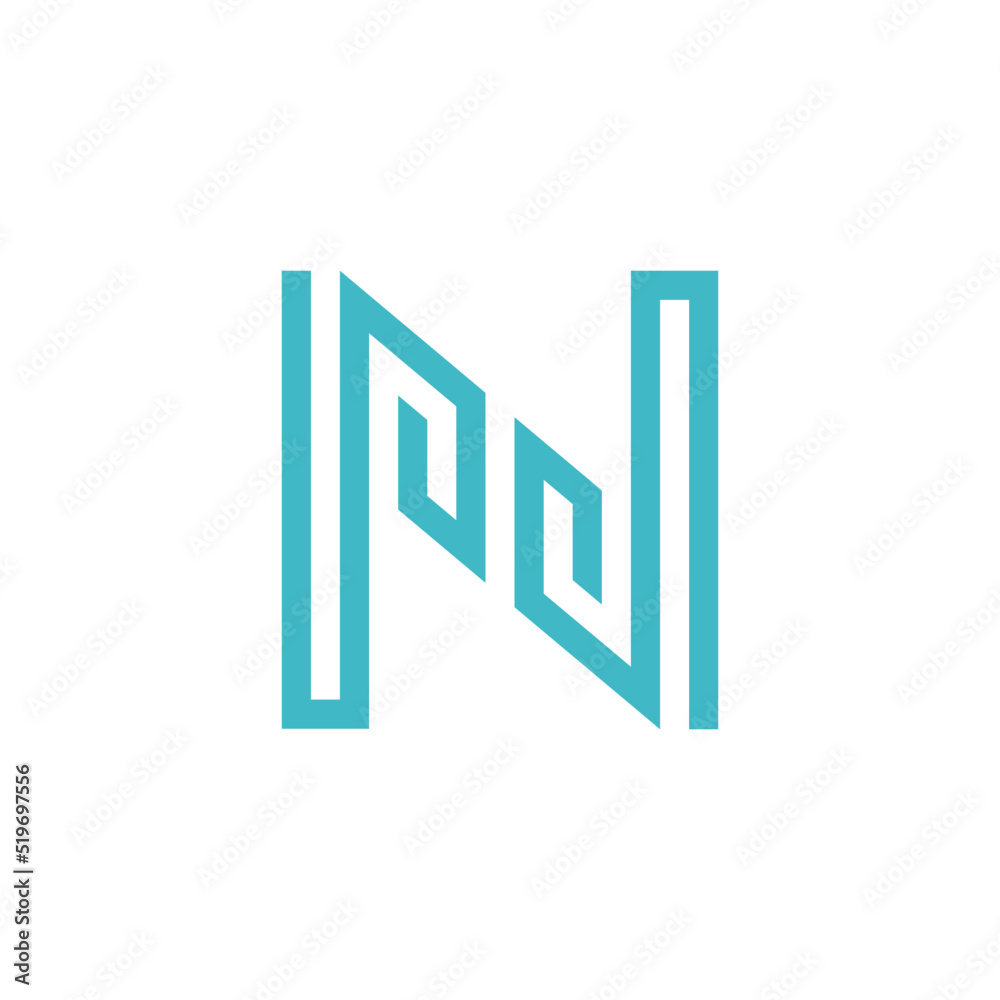 initial letter N unique logo vector initial letter N unique logo vector
