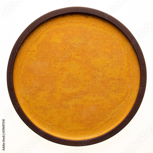 Handmade round bakelite two-tone pallet. photo
