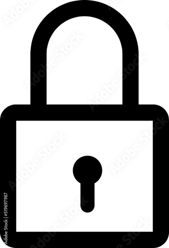 padlock icon vector logo template, lock icon on white background..eps